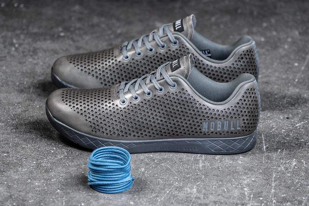 NOBULL Nordic Leather Training Ayakkabı Bayan - Gri - Turkiye (KNR-125783)